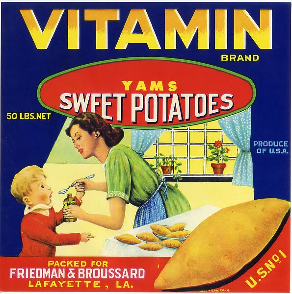 Label design, Vitamin Yams, Sweet Potatoes