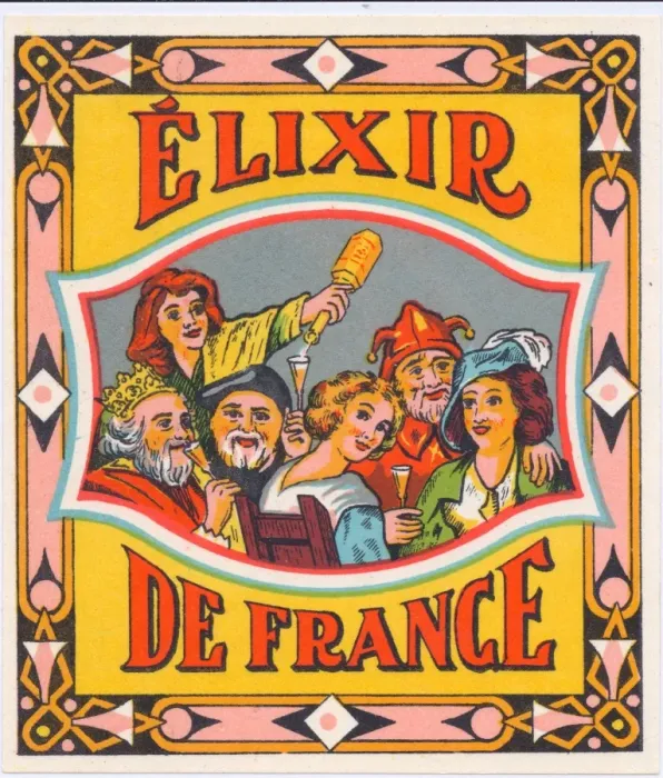 Framed Print : Label, Elixir de France Framed Print : Label, Elixir de France