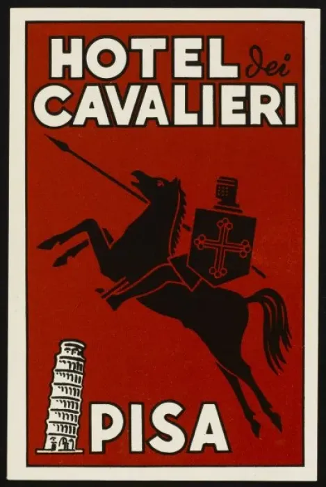 Framed Print : Label, Hotel at Pisa Framed Print : Label, Hotel at Pisa