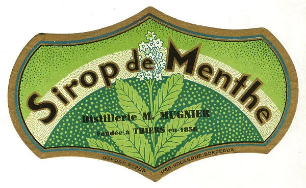 Label, Sirop de Menthe