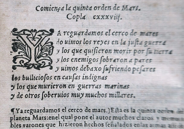 Laberinto de Fortuna (Labyrinh of Fortunes), by Juan de Mena
