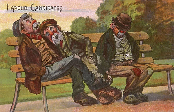 Labour Candidates. Labour candidates. - A postcard with a dual meaning
