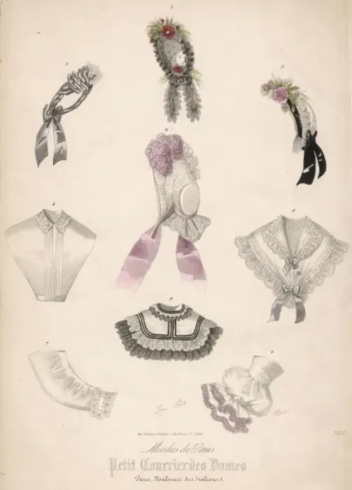 Framed Print : Lace Caps Etc C. 1863 Framed Print : Lace Caps Etc C. 1863