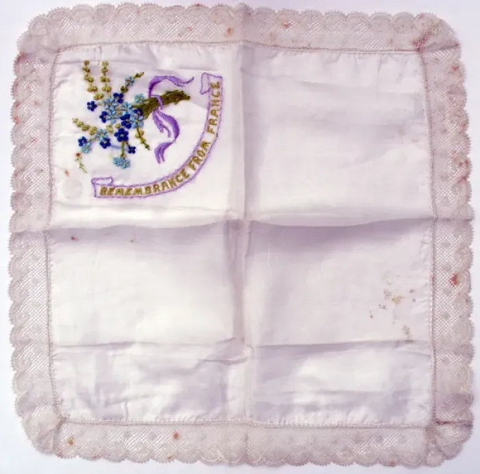 Framed Print : Lace handkerchief - flowers and Remembrance from France Framed Print : Lace handkerchief - flowers and Remembrance from France