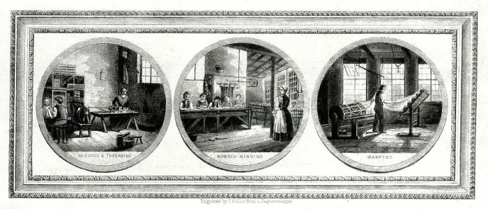 Framed Print : Lace Making - first three processes Framed Print : Lace Making - first three processes
