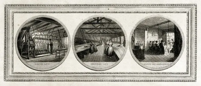Framed Print : Lace Making - last three processes Framed Print : Lace Making - last three processes