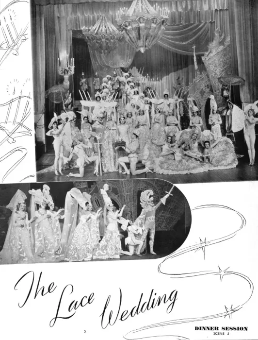 Framed Print : The Lace Wedding scene from Plaisirs de Paris at the London Framed Print : The Lace Wedding scene from Plaisirs de Paris at the London