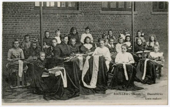 Framed Print : Lacemaking at Bailleau, Nord department, Northern France Framed Print : Lacemaking at Bailleau, Nord department, Northern France