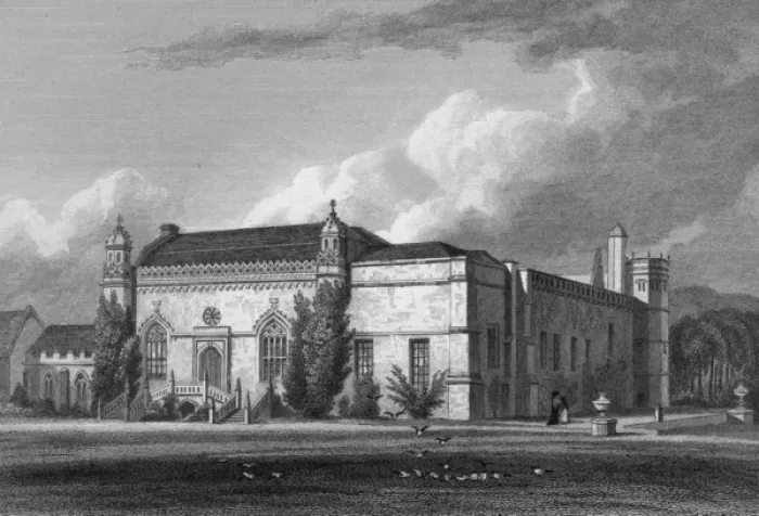 Framed Print : Lacock Abbey / Wilts 1830 Framed Print : Lacock Abbey / Wilts 1830