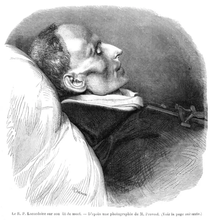 Framed Print : Lacordaire Deathbed Framed Print : Lacordaire Deathbed