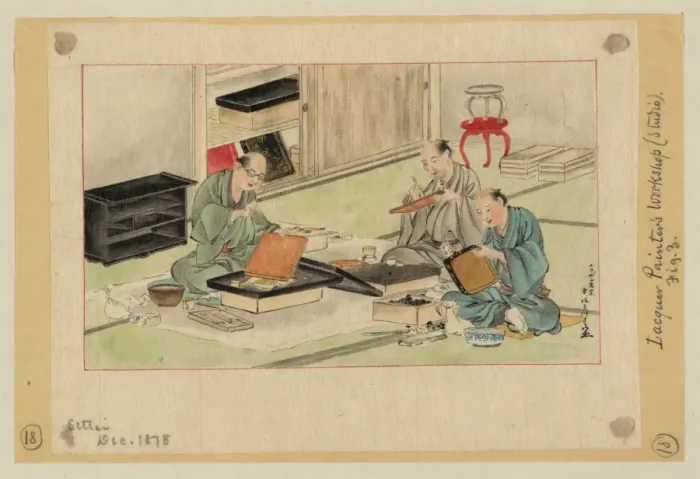 Framed Print : Lacquer craftsmen Framed Print : Lacquer craftsmen