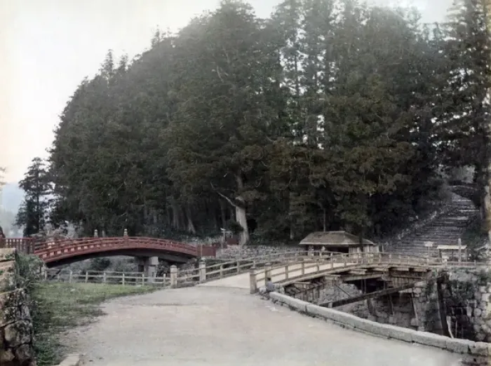 Framed Print : The lacquer or sacred bridge, near Nikko, Japan, circa 1880s Framed Print : The lacquer or sacred bridge, near Nikko, Japan, circa 1880s