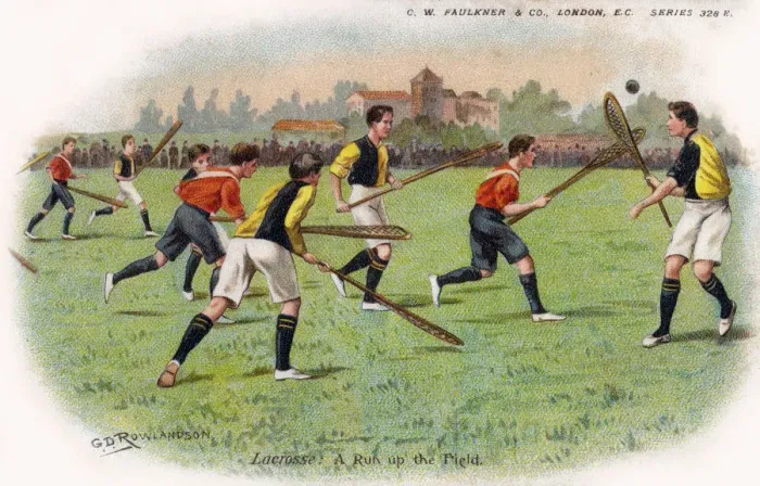 Framed Print : Lacrosse Match - Running up the field Framed Print : Lacrosse Match - Running up the field