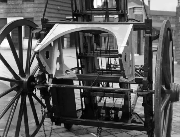 Framed Print : Ladder, carriage frame and runners Framed Print : Ladder, carriage frame and runners