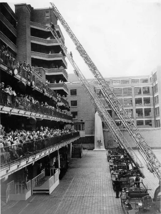 Framed Print : Ladder demonstration at Annual Review, Lambeth HQ