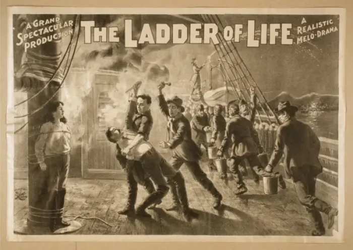 Framed Print : The ladder of life a grand spectacular production : a realis Framed Print : The ladder of life a grand spectacular production : a realis