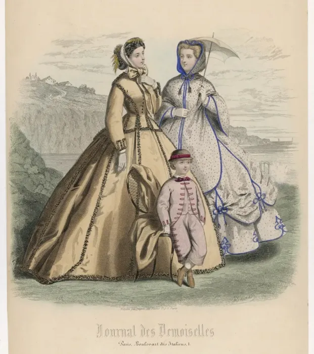 Framed Print : LADIES & BOY 1865 Framed Print : LADIES & BOY 1865