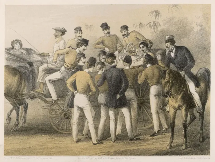 Framed Print : Ladies in their carriage in India 1860 Framed Print : Ladies in their carriage in India 1860