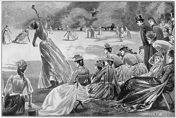 A ladies cricket match