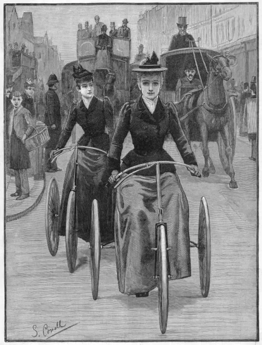 Framed Print : Ladies Cycling / 1892 Framed Print : Ladies Cycling / 1892