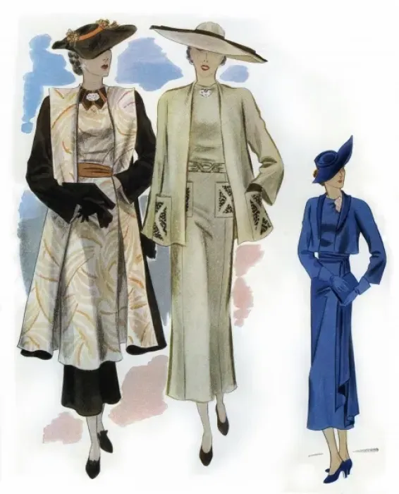 Framed Print : Ladies in daywear 1936 Framed Print : Ladies in daywear 1936