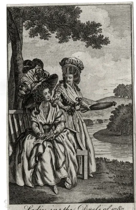 Framed Print : Ladies dress for 1787 Framed Print : Ladies dress for 1787