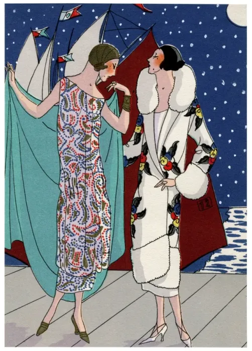 Framed Print : Two ladies in evening outfits by Jenny and Bernard Framed Print : Two ladies in evening outfits by Jenny and Bernard