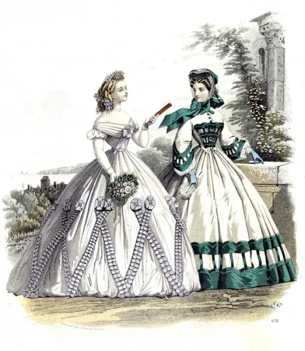 Framed Print : Ladies fashions from 1869