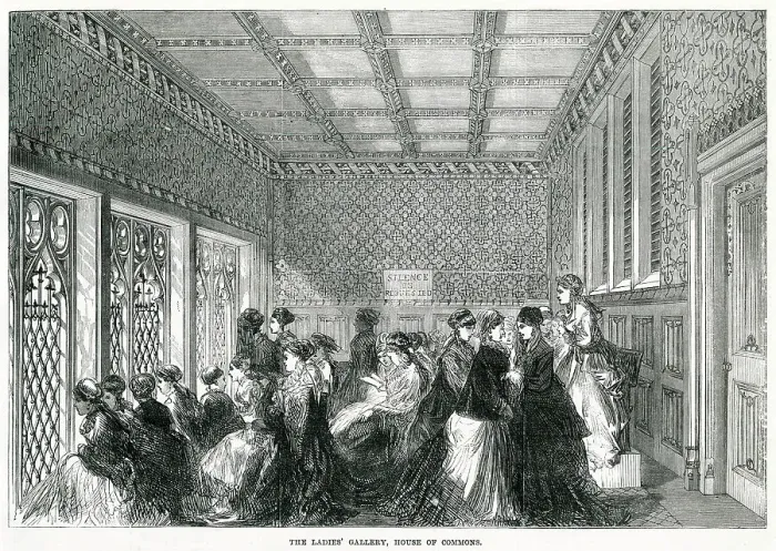 Framed Print : The Ladies Gallery Date: 1870 Framed Print : The Ladies Gallery Date: 1870