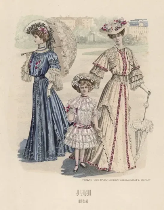 Framed Print : Ladies & Girl 1904 Framed Print : Ladies & Girl 1904