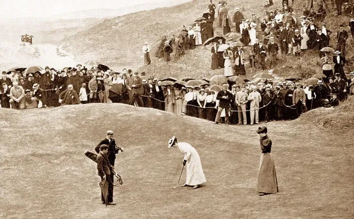 Framed Print : Ladies golf match, Portrush Golf Club Framed Print : Ladies golf match, Portrush Golf Club