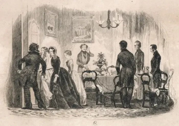 Framed Print : Ladies Leave after Meal Framed Print : Ladies Leave after Meal