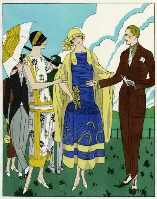 Framed Print : Two ladies in outfits by Philippe et Gaston and Drecoll Framed Print : Two ladies in outfits by Philippe et Gaston and Drecoll