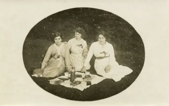 Framed Print : Three Ladies Picnic Framed Print : Three Ladies Picnic