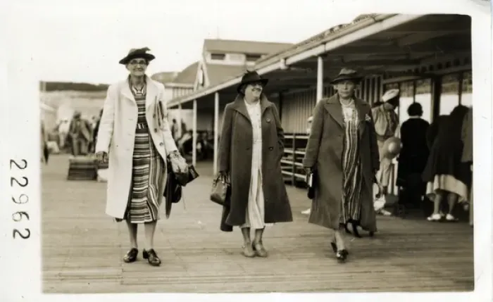 Framed Print : Ladies on the Pier Framed Print : Ladies on the Pier
