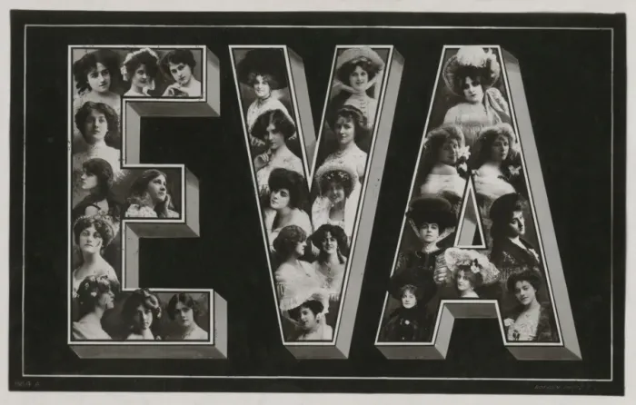 Framed Print : Ladies Name postcard - EVA Framed Print : Ladies Name postcard - EVA