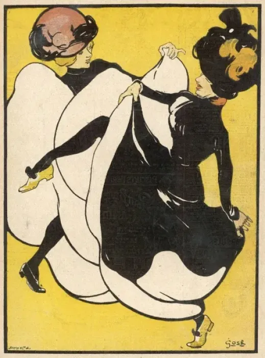 Framed Print : Ladies do Quadrille 1901 Framed Print : Ladies do Quadrille 1901