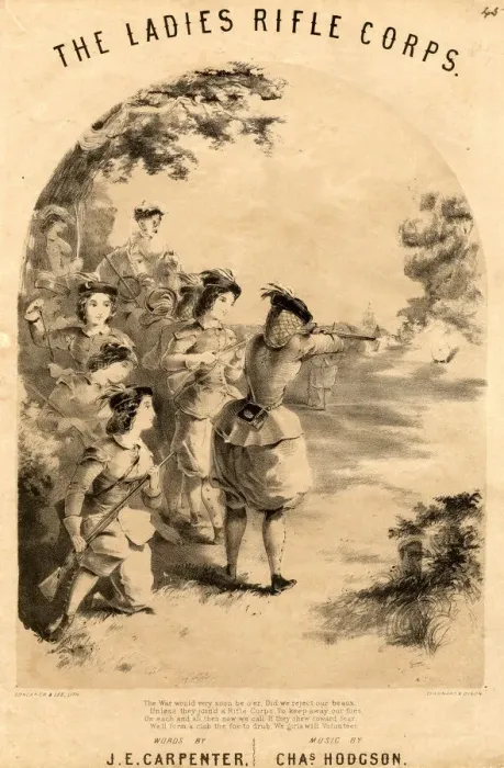 Framed Print : The Ladies Rifle Corps, by J E Carpenter & Charles Hodgson Framed Print : The Ladies Rifle Corps, by J E Carpenter & Charles Hodgson