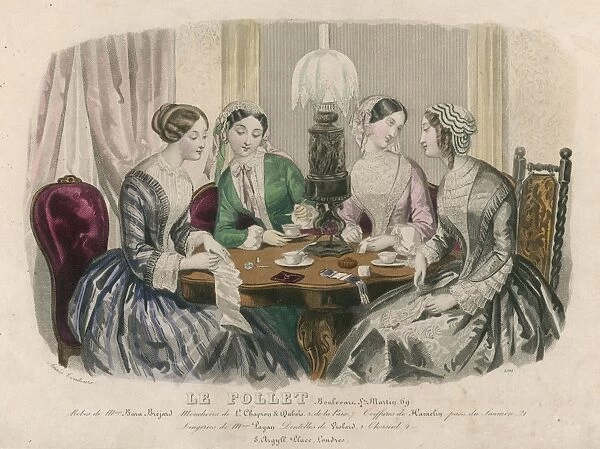 Ladies Sewing  /  1850S