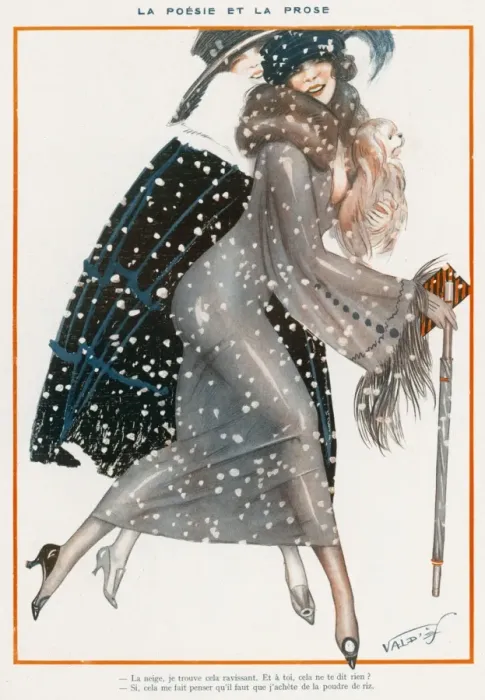 Framed Print : Two Ladies in the Snow Framed Print : Two Ladies in the Snow