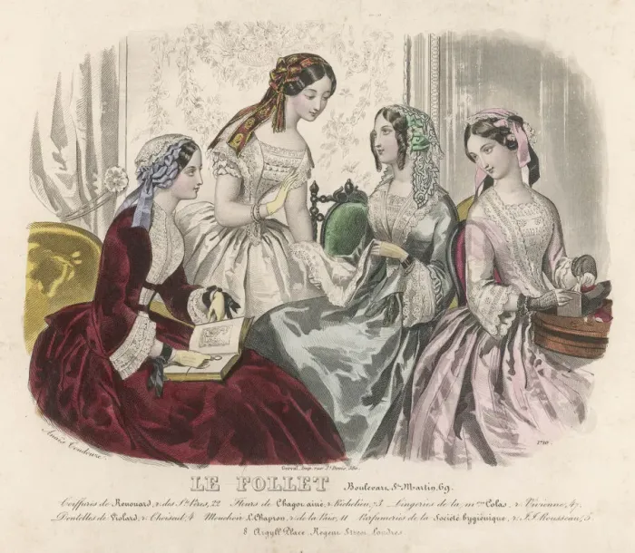Framed Print : Ladies Soire Early 1850s Framed Print : Ladies Soire Early 1850s