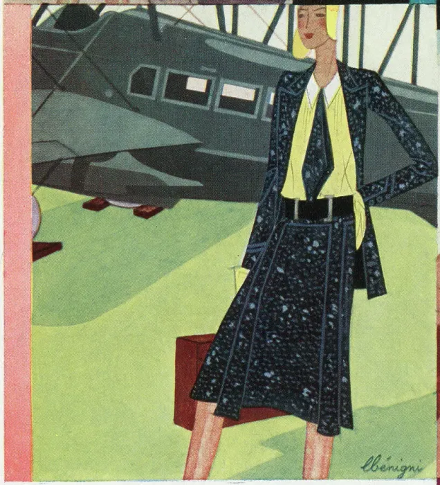 Framed Print : LADY AIR TRAVELLER 1929 Framed Print : LADY AIR TRAVELLER 1929