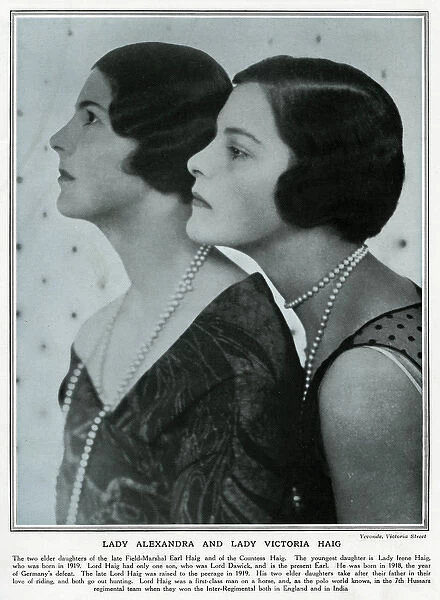Lady Alexandra and Lady Victoria Haig by Mme Yevonde