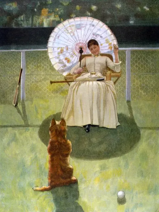 Framed Print : Lady and Begging Dog Framed Print : Lady and Begging Dog