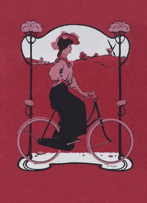 Framed Print : Lady on a Bicycle Framed Print : Lady on a Bicycle