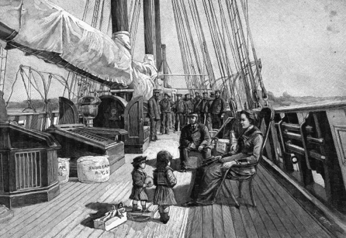 Framed Print : Lady Brassey on Deck Framed Print : Lady Brassey on Deck