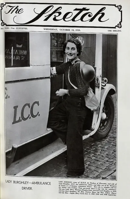 Framed Print : Lady Burghley, Ambulance Driver