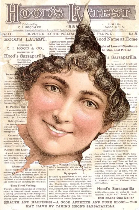 Framed Print : Lady bursts through Hoods Latest Newspaper full of health Framed Print : Lady bursts through Hoods Latest Newspaper full of health