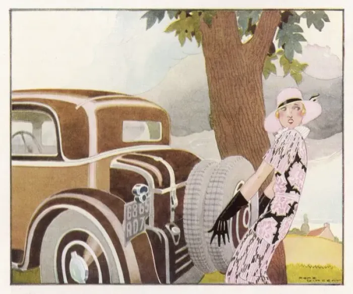 Framed Print : Lady Changes Wheel Framed Print : Lady Changes Wheel