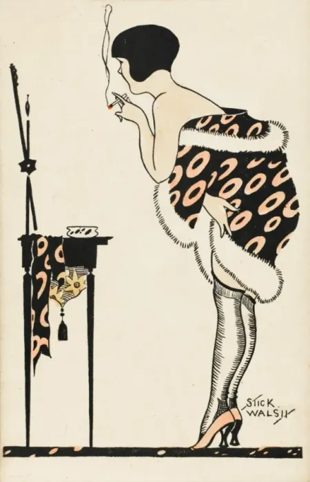 Framed Print : Lady checks her appearance in a dressing table mirror Framed Print : Lady checks her appearance in a dressing table mirror